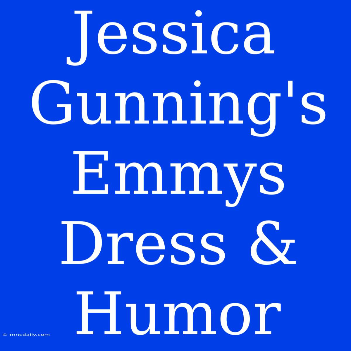 Jessica Gunning's Emmys Dress & Humor