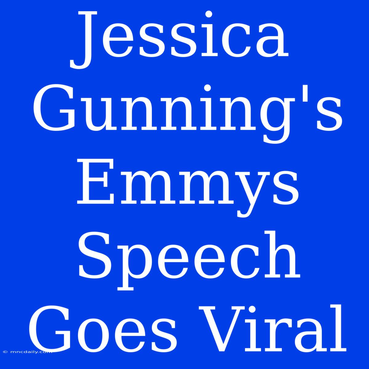 Jessica Gunning's Emmys Speech Goes Viral