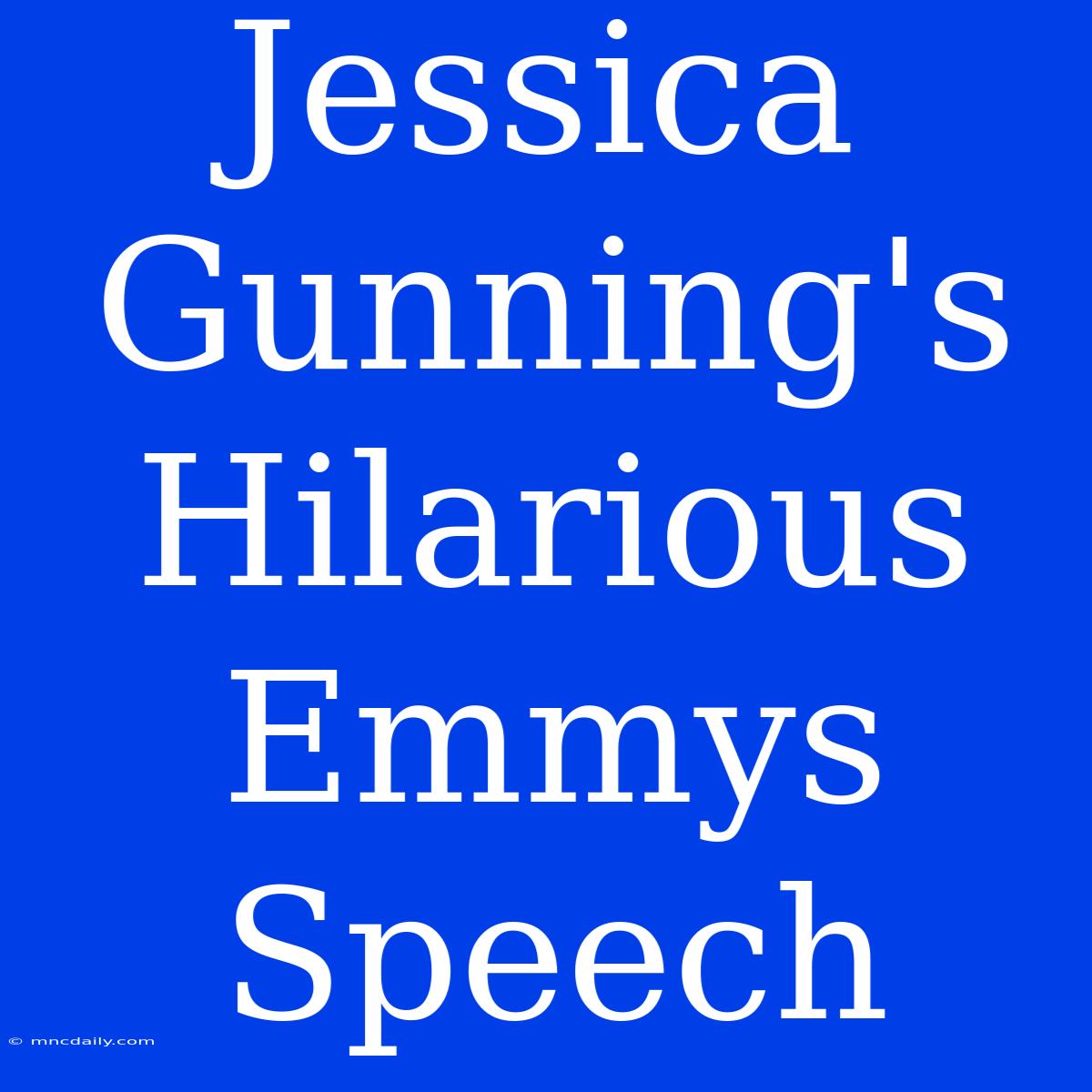 Jessica Gunning's Hilarious Emmys Speech