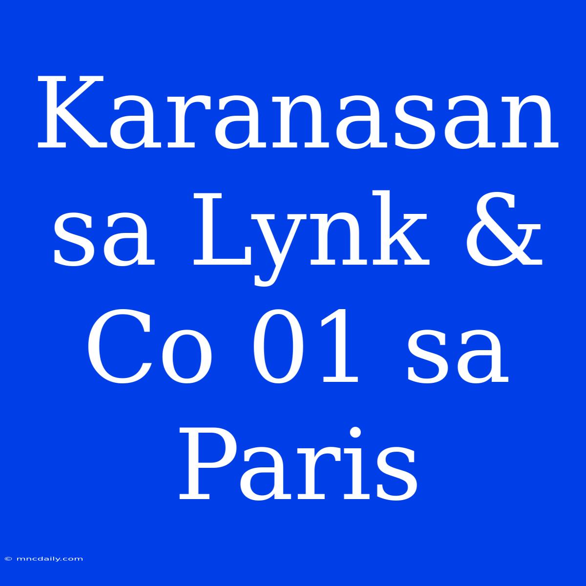 Karanasan Sa Lynk & Co 01 Sa Paris