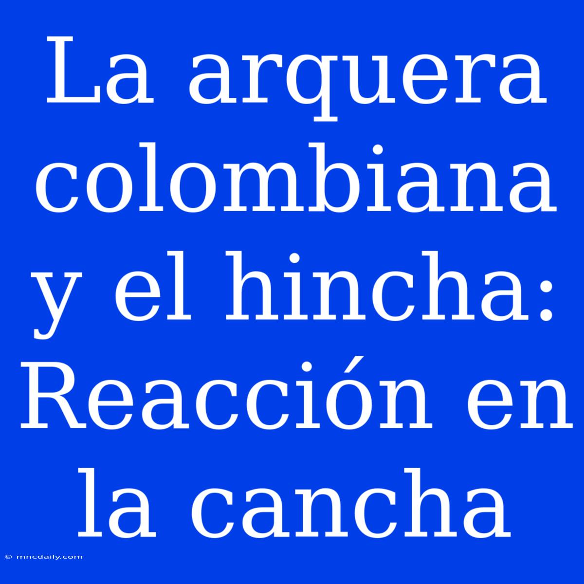 La Arquera Colombiana Y El Hincha: Reacción En La Cancha 