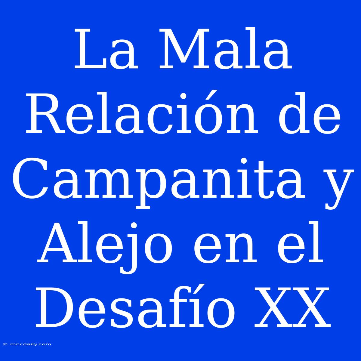 La Mala Relación De Campanita Y Alejo En El Desafío XX