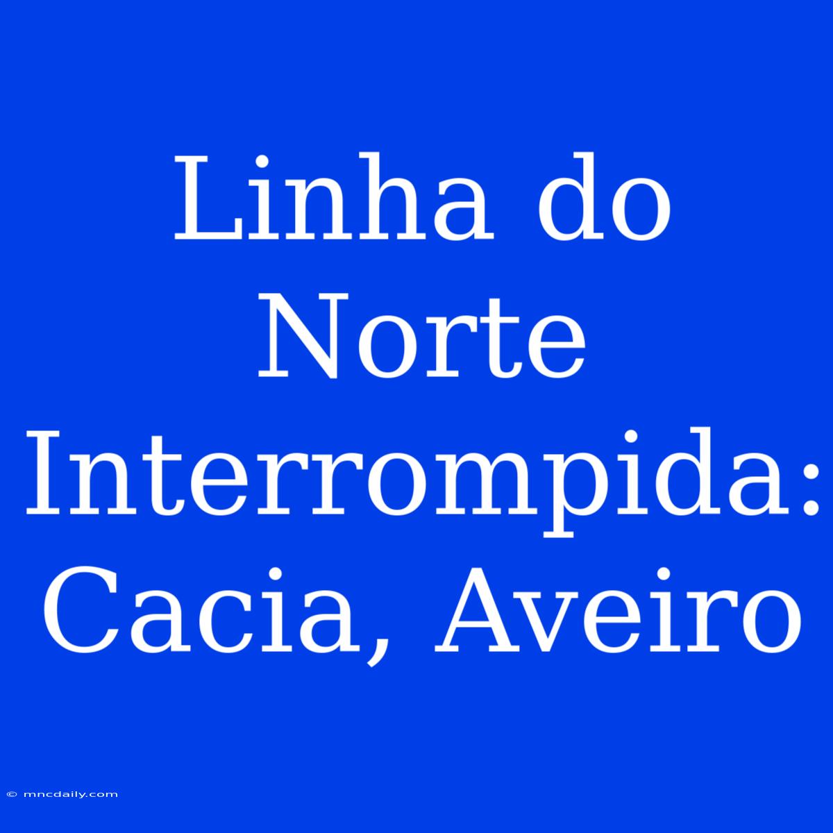 Linha Do Norte Interrompida: Cacia, Aveiro