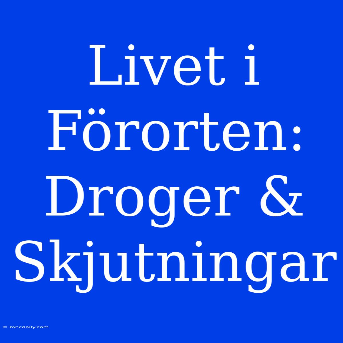 Livet I Förorten: Droger & Skjutningar