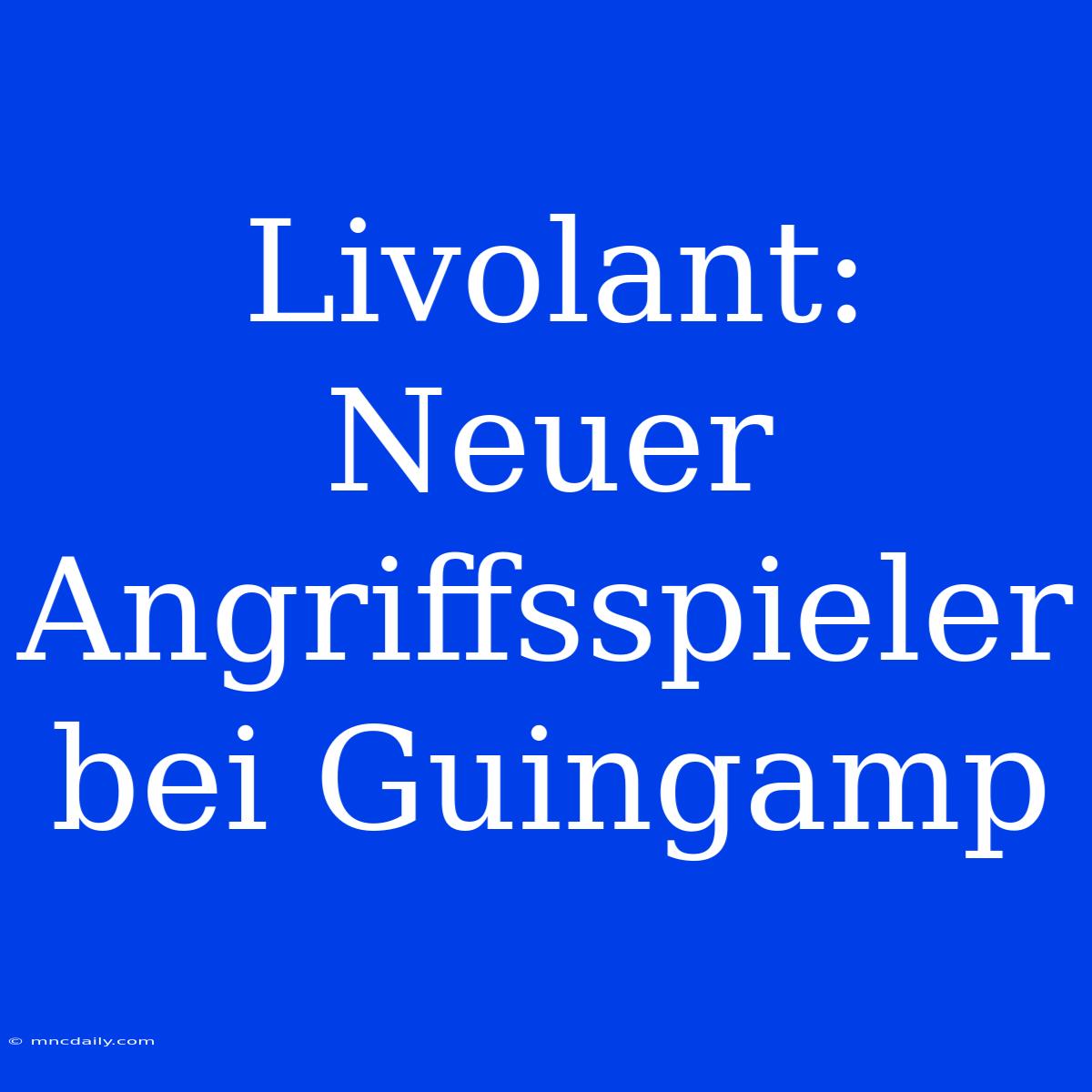 Livolant: Neuer Angriffsspieler Bei Guingamp 