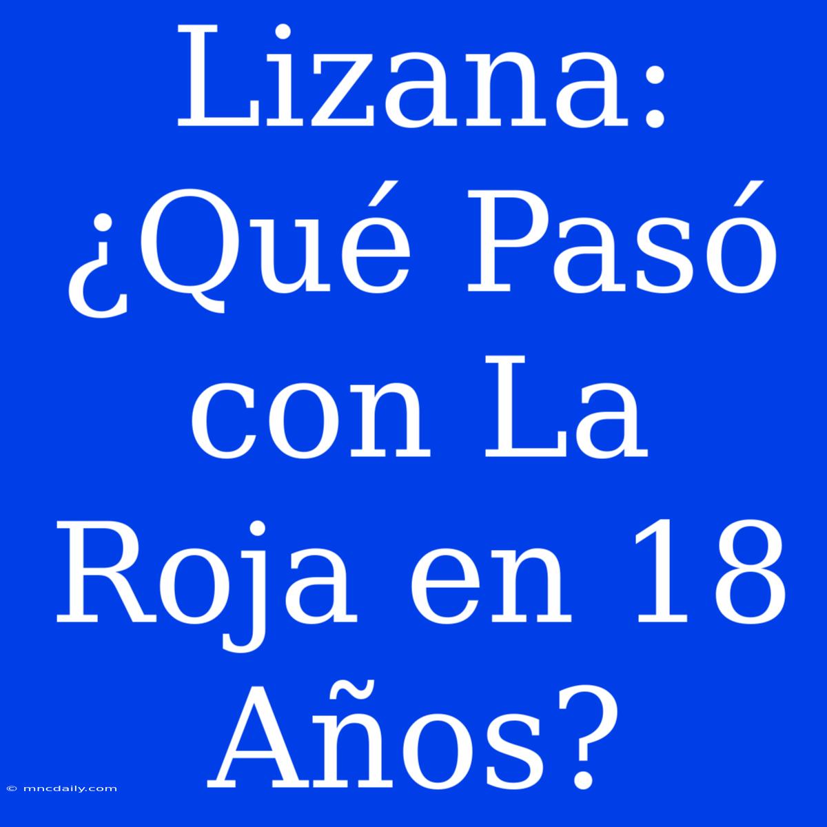 Lizana: ¿Qué Pasó Con La Roja En 18 Años?