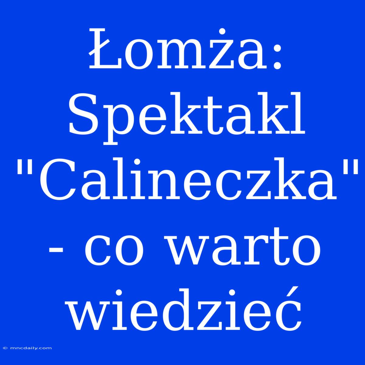 Łomża: Spektakl 