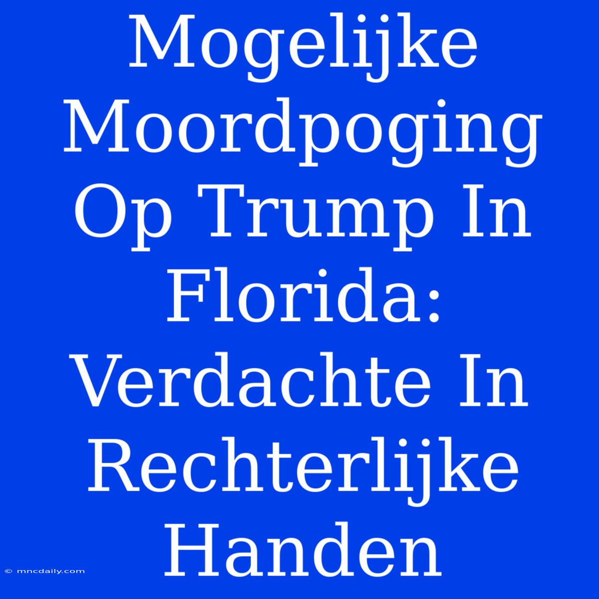 Mogelijke Moordpoging Op Trump In Florida: Verdachte In Rechterlijke Handen