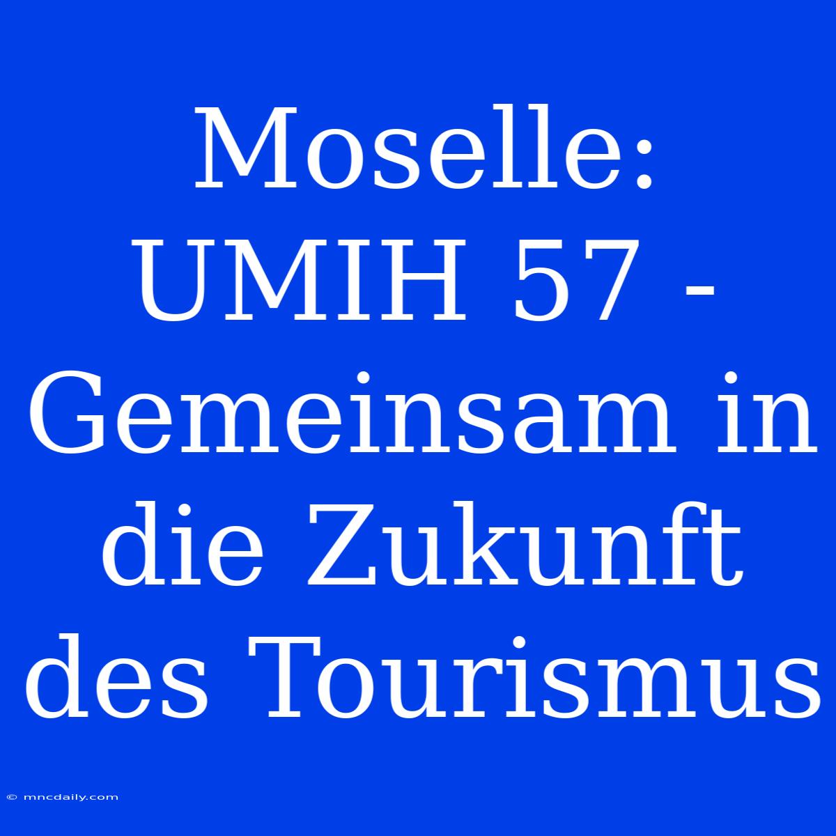 Moselle: UMIH 57 - Gemeinsam In Die Zukunft Des Tourismus