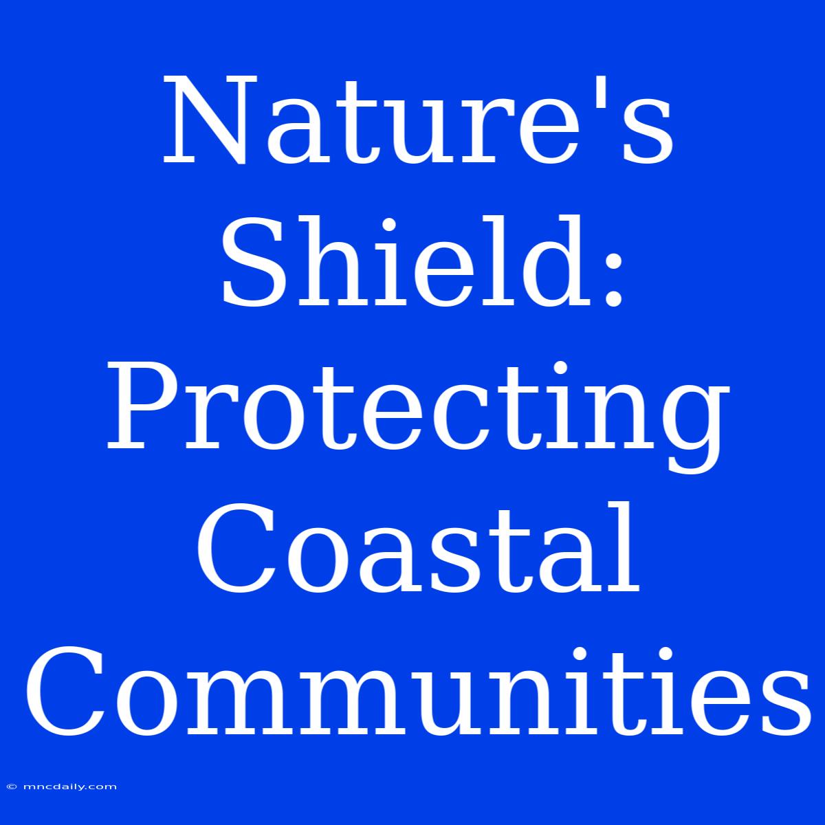 Nature's Shield: Protecting Coastal Communities