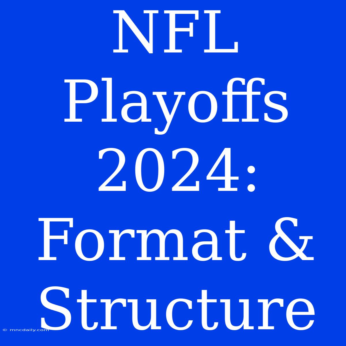 NFL Playoffs 2024 Format & Structure