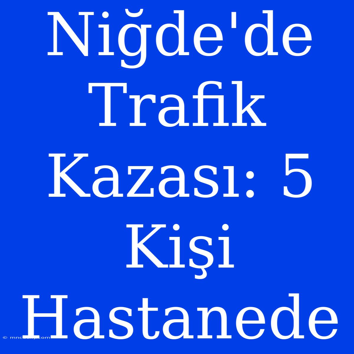 Niğde'de Trafik Kazası: 5 Kişi Hastanede