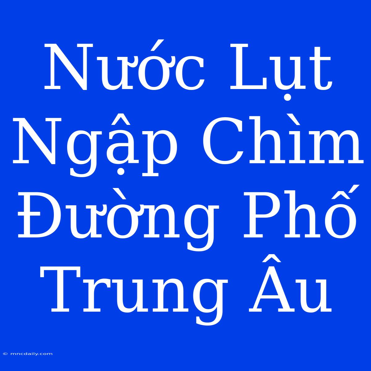 Nước Lụt Ngập Chìm Đường Phố Trung Âu