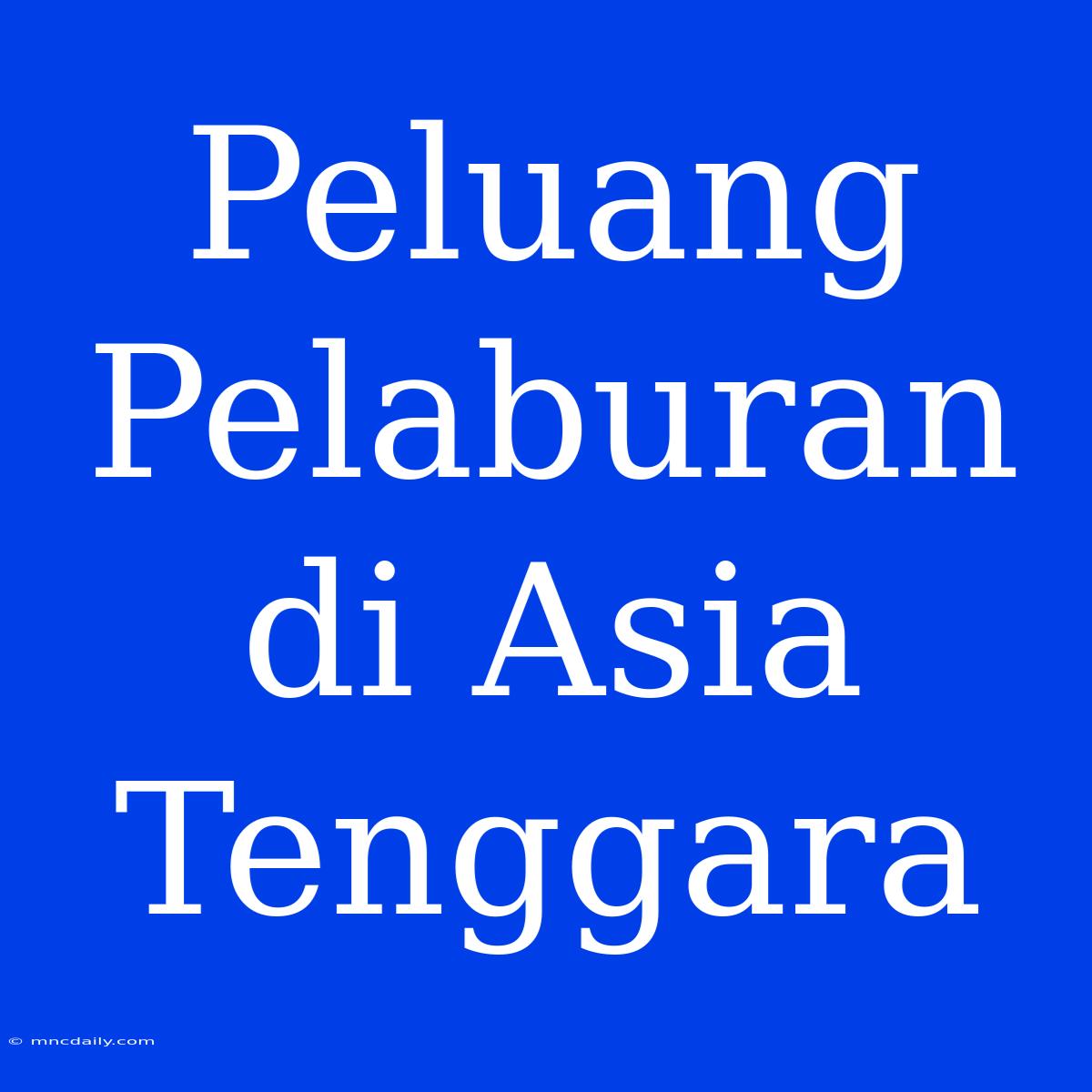 Peluang Pelaburan Di Asia Tenggara