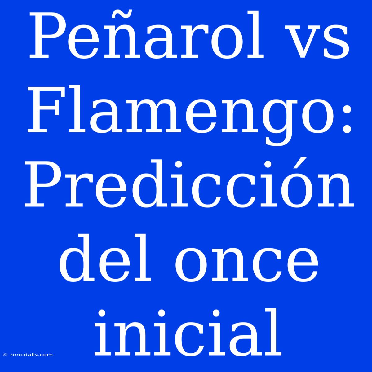 Peñarol Vs Flamengo: Predicción Del Once Inicial