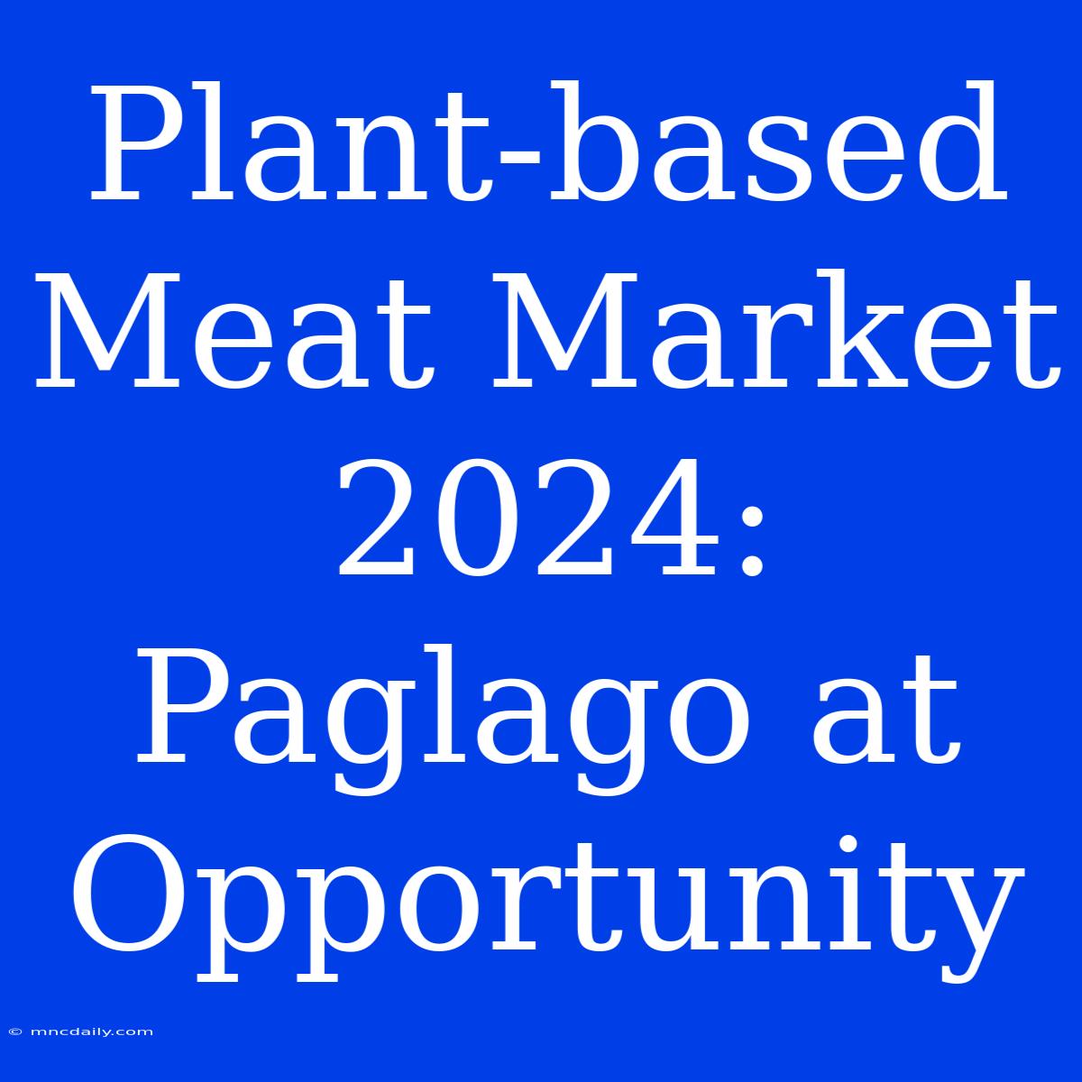 Plant-based Meat Market 2024: Paglago At Opportunity