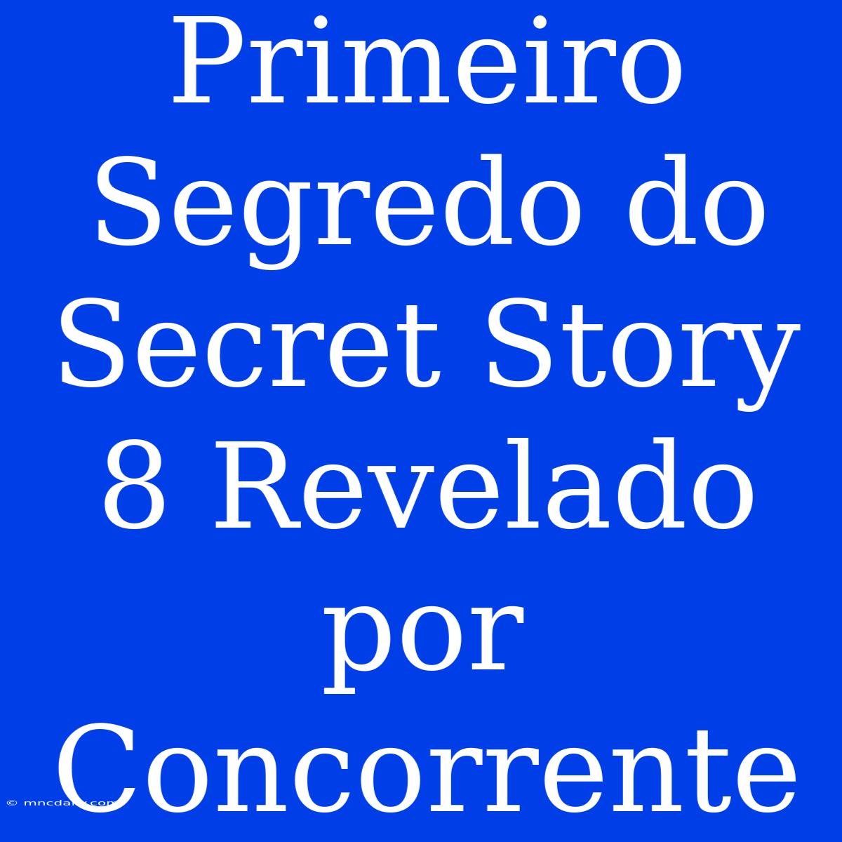 Primeiro Segredo Do Secret Story 8 Revelado Por Concorrente