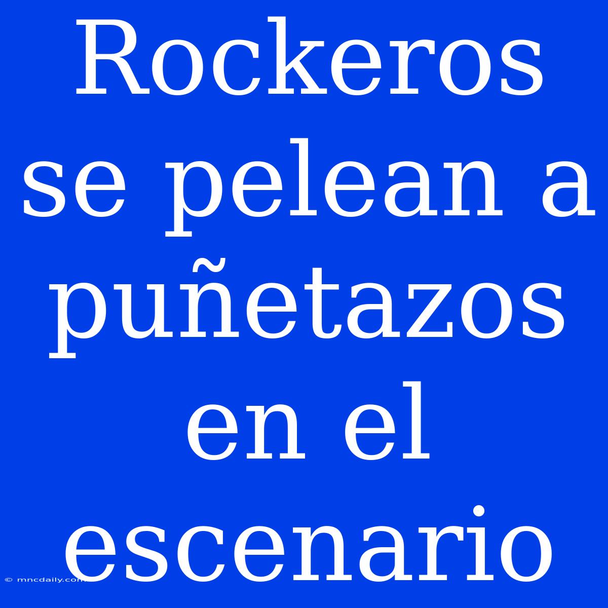 Rockeros Se Pelean A Puñetazos En El Escenario