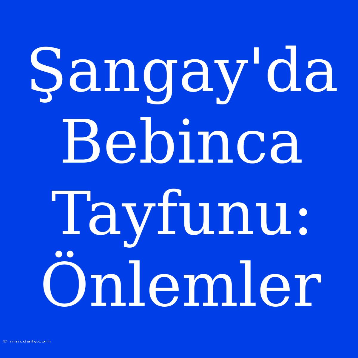 Şangay'da Bebinca Tayfunu: Önlemler 