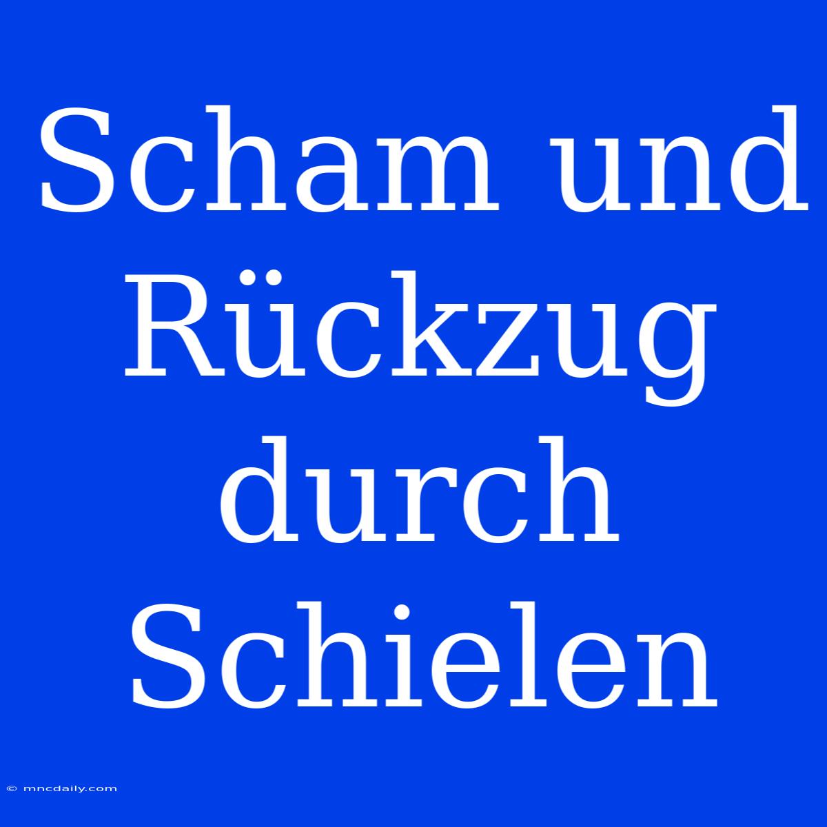 Scham Und Rückzug Durch Schielen