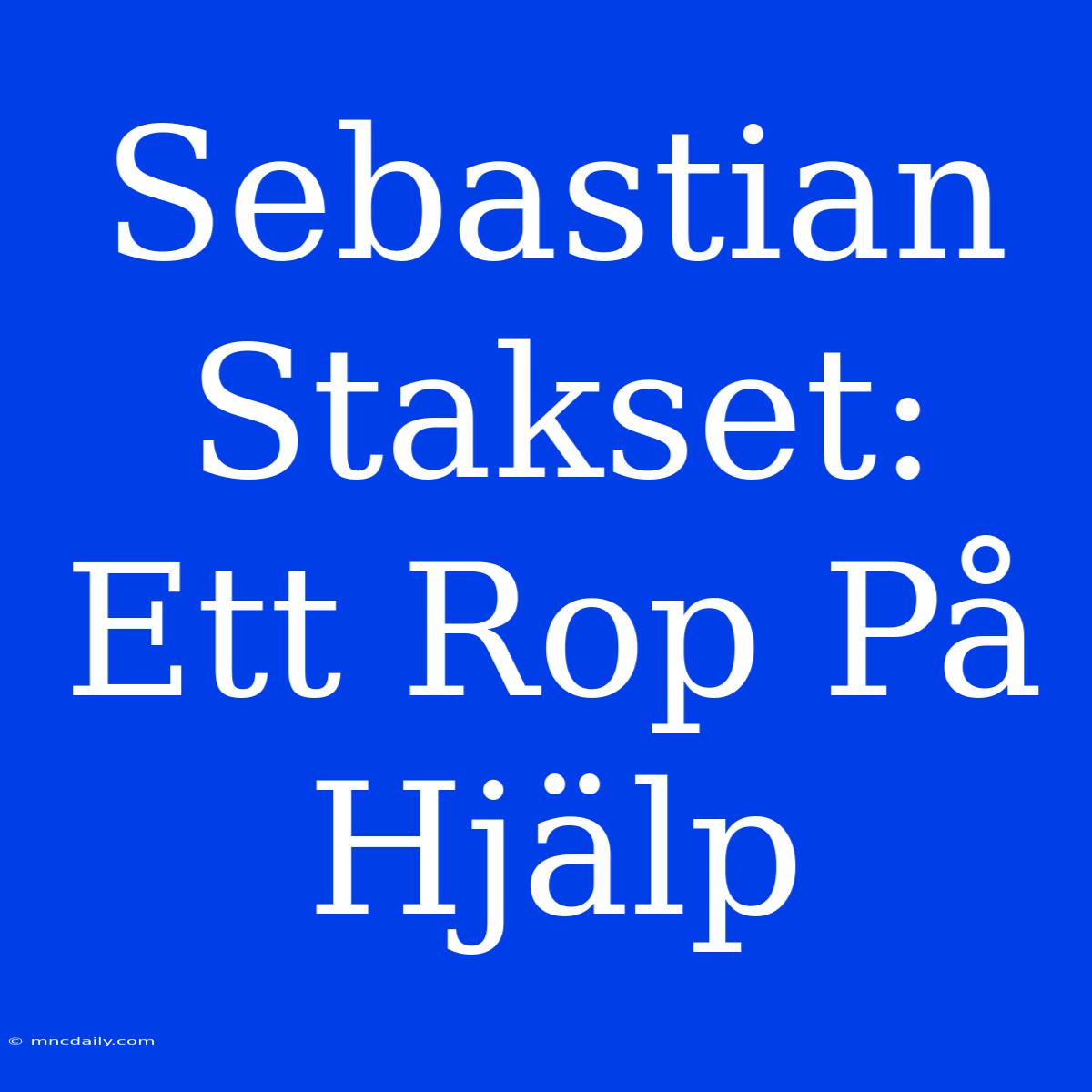 Sebastian Stakset: Ett Rop På Hjälp