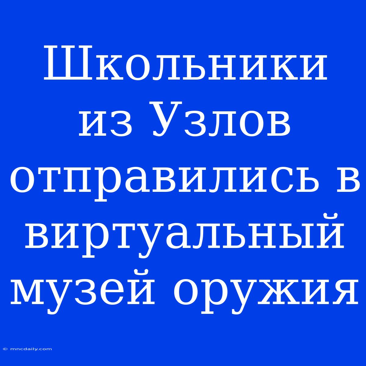 Школьники Из Узлов Отправились В Виртуальный Музей Оружия