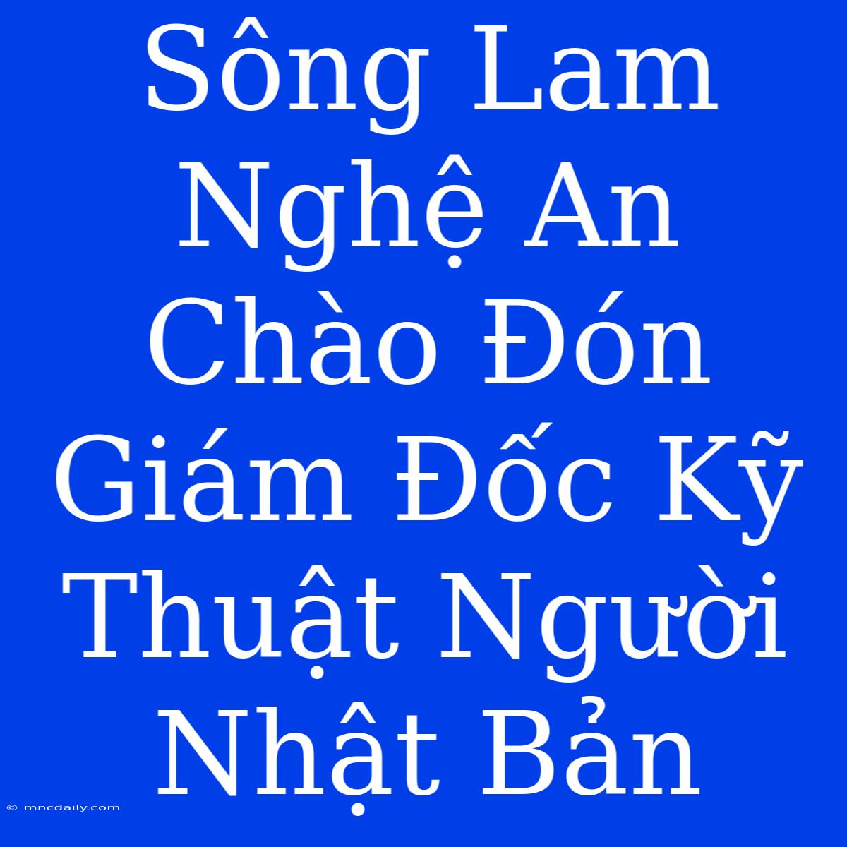 Sông Lam Nghệ An Chào Đón Giám Đốc Kỹ Thuật Người Nhật Bản