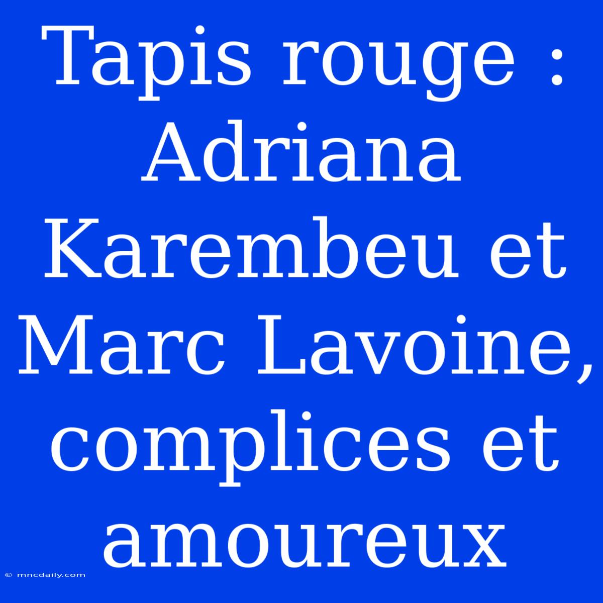 Tapis Rouge : Adriana Karembeu Et Marc Lavoine, Complices Et Amoureux