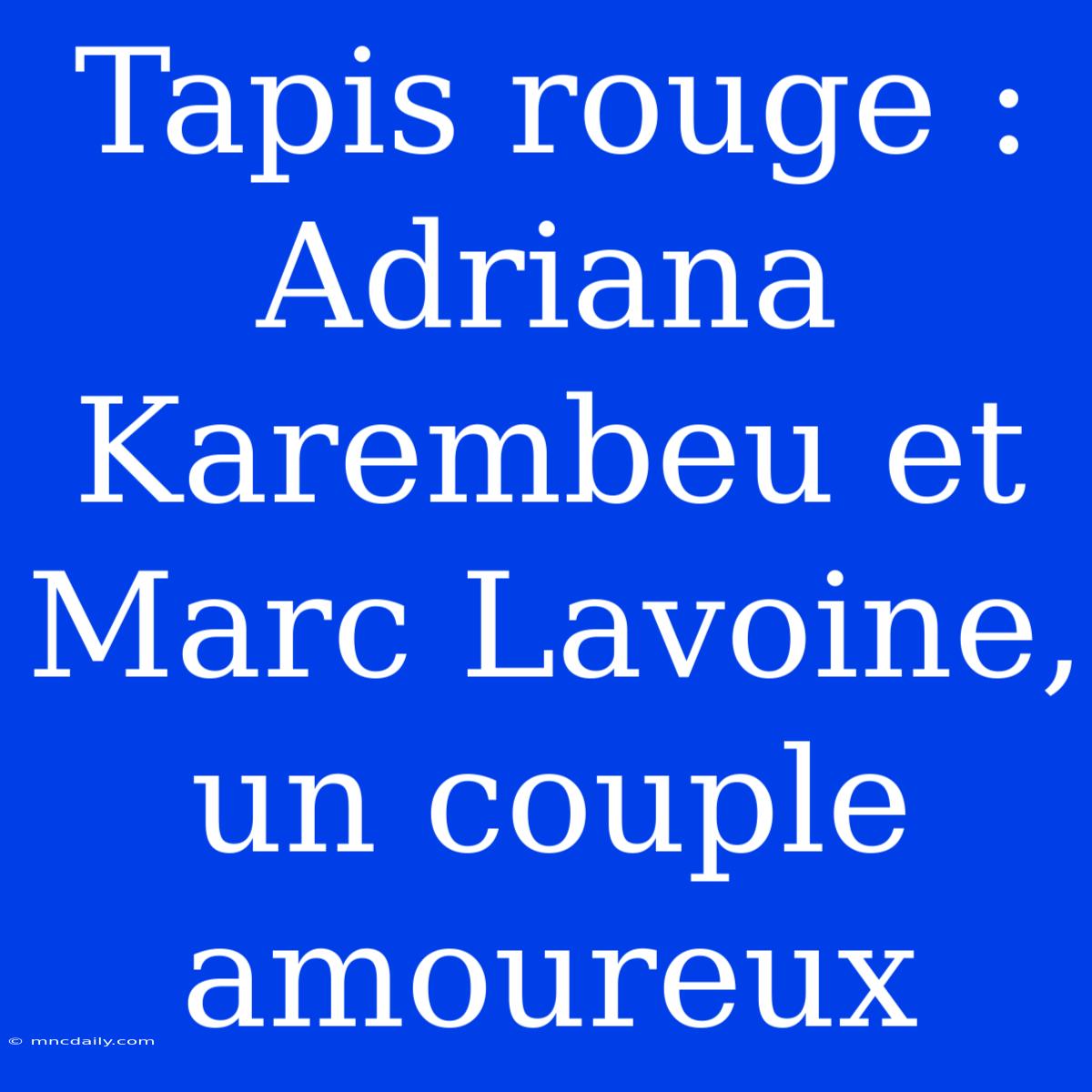 Tapis Rouge : Adriana Karembeu Et Marc Lavoine, Un Couple Amoureux