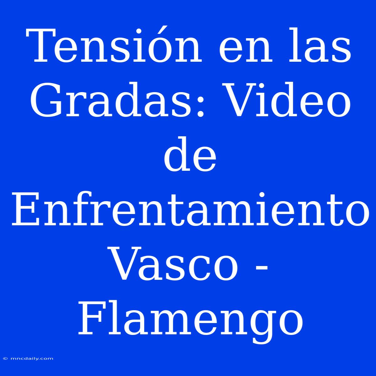 Tensión En Las Gradas: Video De Enfrentamiento Vasco - Flamengo