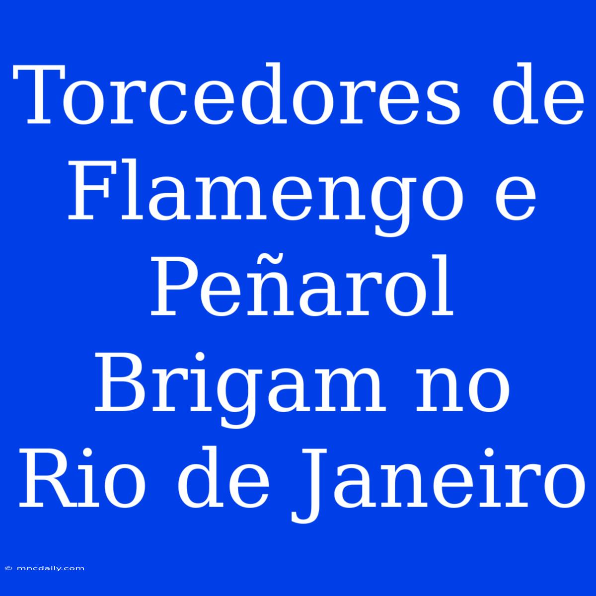 Torcedores De Flamengo E Peñarol Brigam No Rio De Janeiro