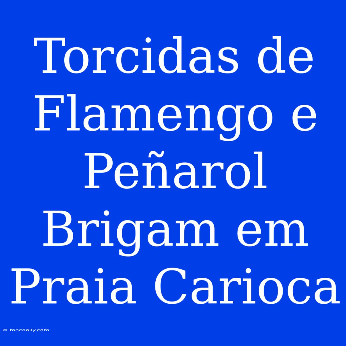 Torcidas De Flamengo E Peñarol Brigam Em Praia Carioca