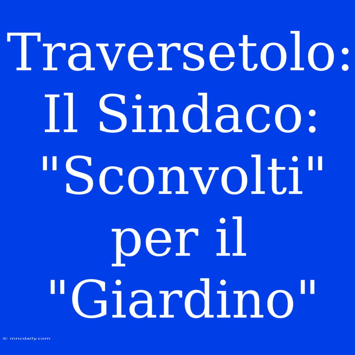 Traversetolo: Il Sindaco: 