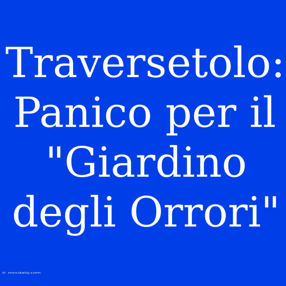 Traversetolo: Panico Per Il 