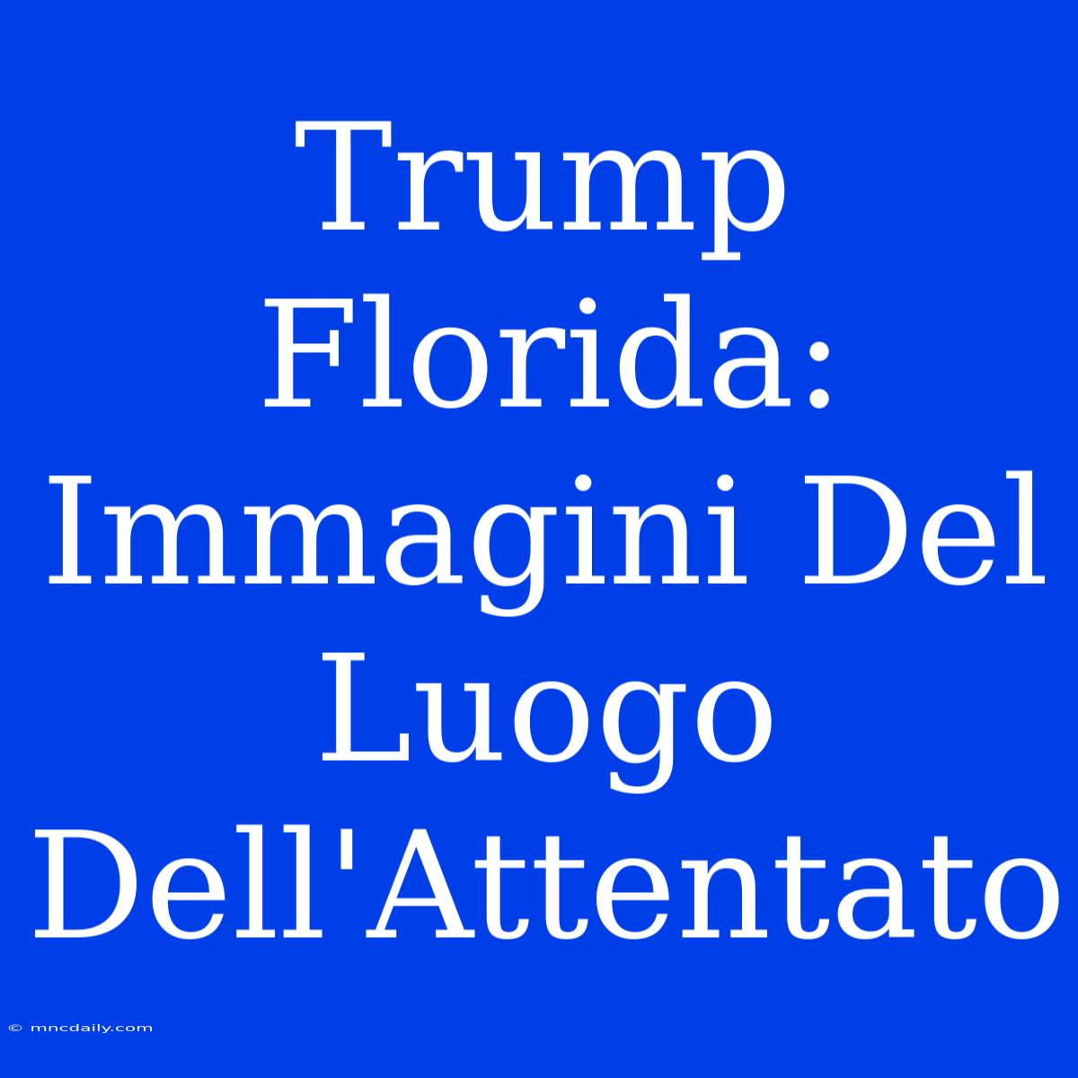 Trump Florida: Immagini Del Luogo Dell'Attentato