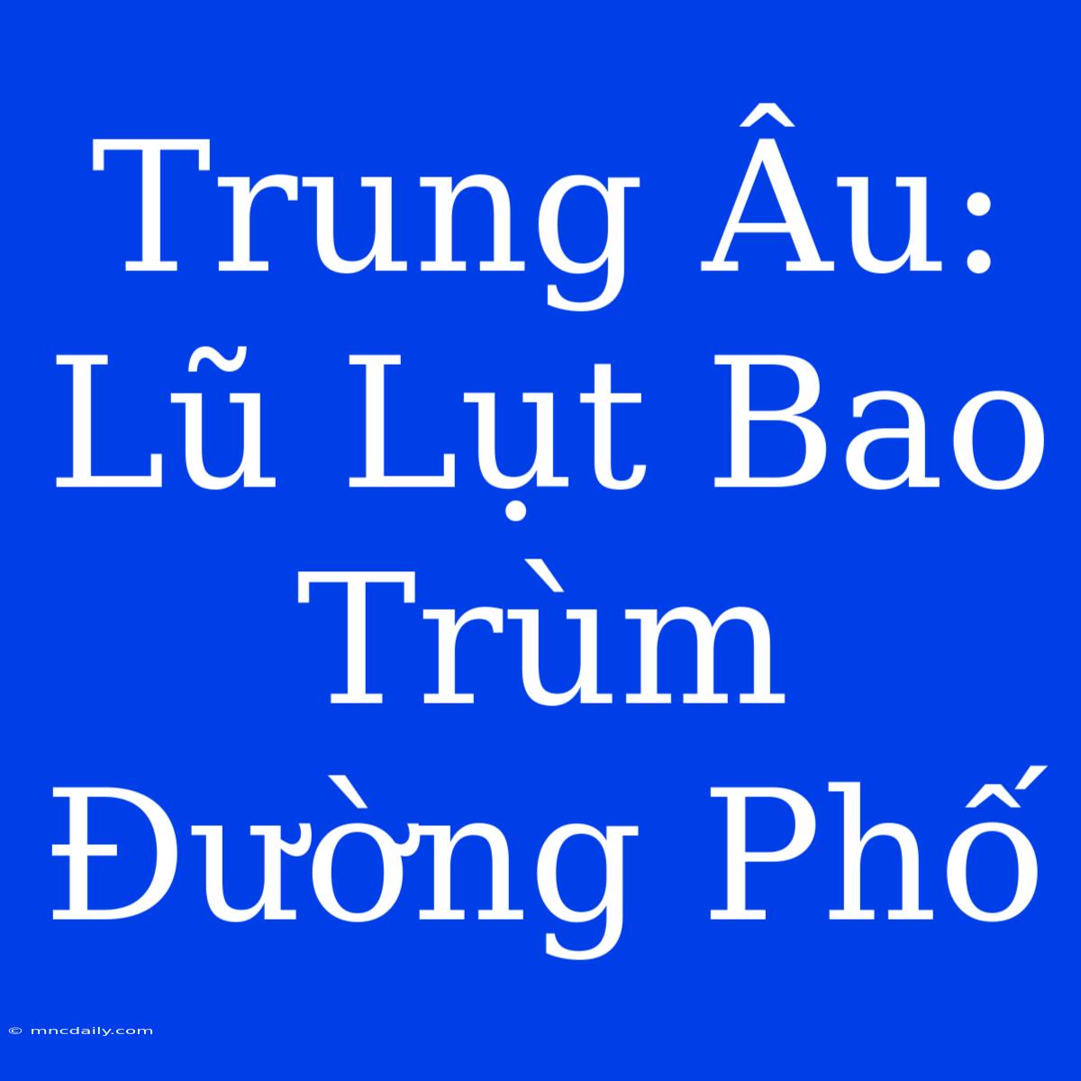 Trung Âu: Lũ Lụt Bao Trùm Đường Phố