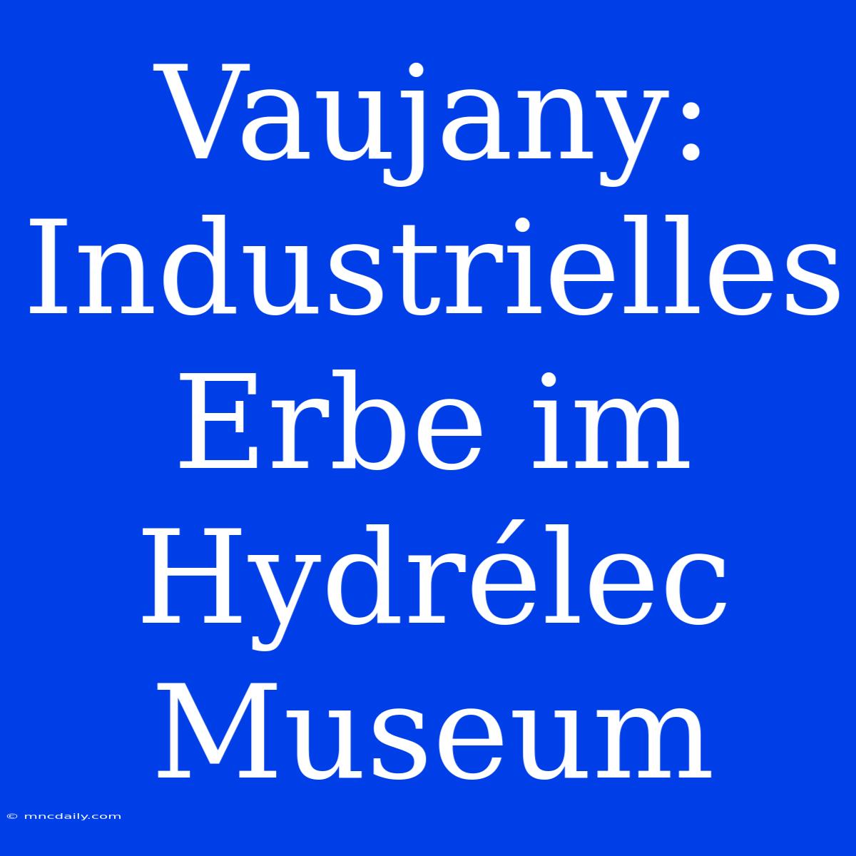 Vaujany: Industrielles Erbe Im Hydrélec Museum