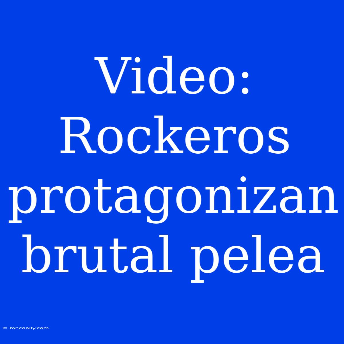 Video: Rockeros Protagonizan Brutal Pelea