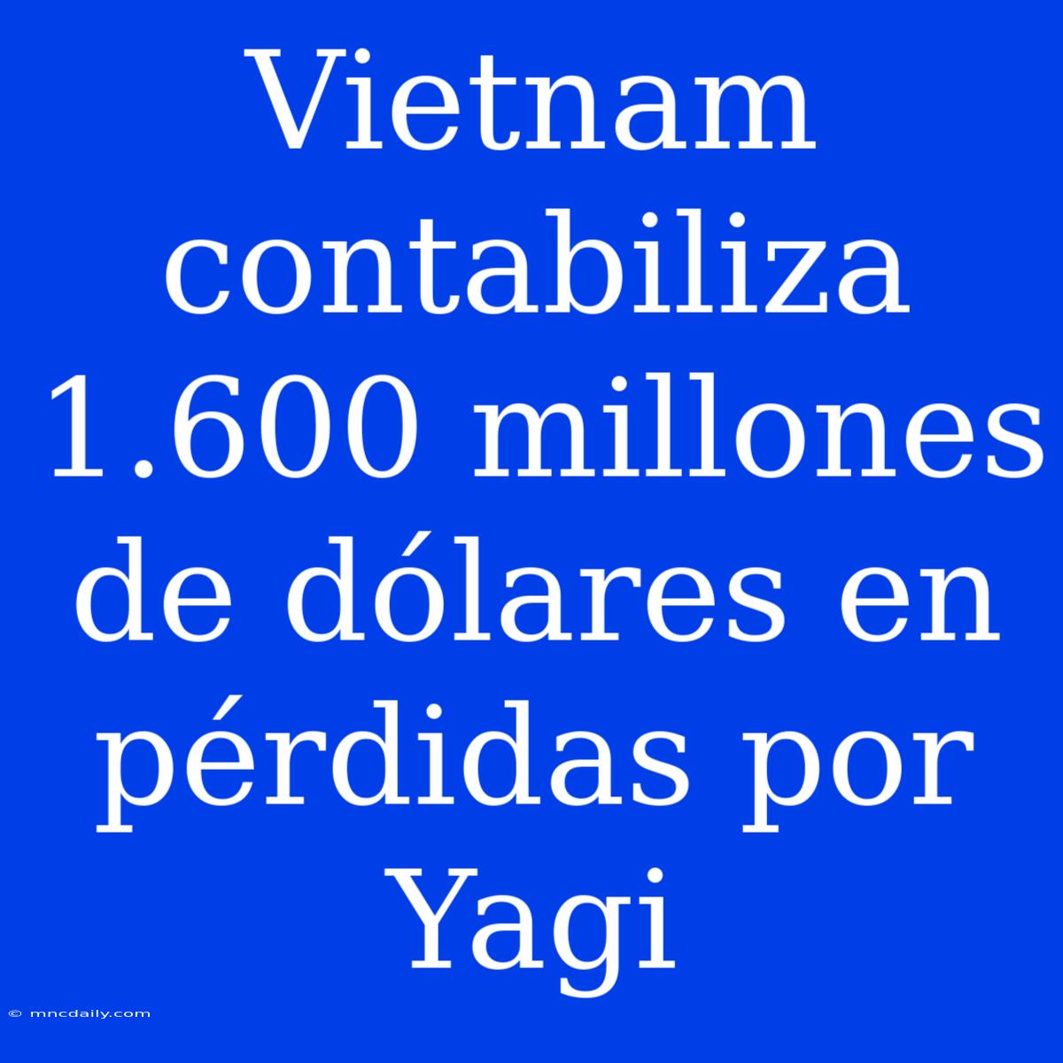 Vietnam Contabiliza 1.600 Millones De Dólares En Pérdidas Por Yagi