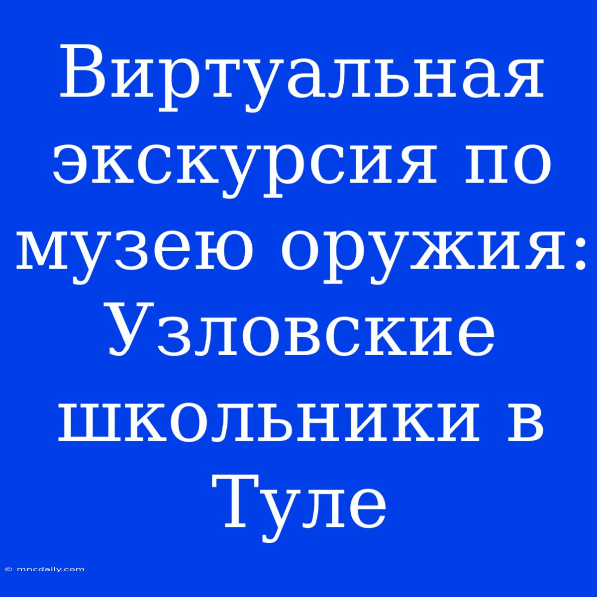 Виртуальная Экскурсия По Музею Оружия: Узловские Школьники В Туле