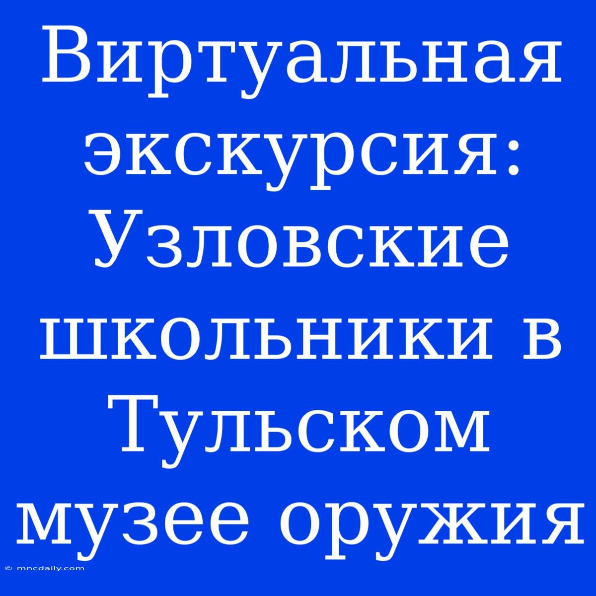 Виртуальная Экскурсия: Узловские Школьники В Тульском Музее Оружия