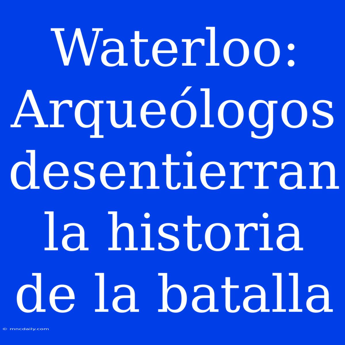 Waterloo: Arqueólogos Desentierran La Historia De La Batalla