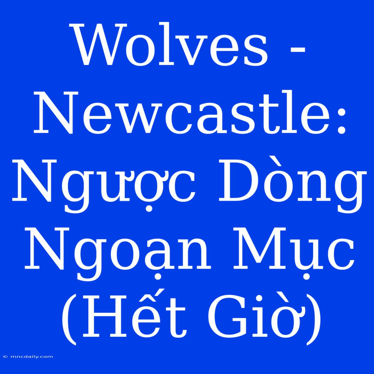 Wolves - Newcastle: Ngược Dòng Ngoạn Mục (Hết Giờ)